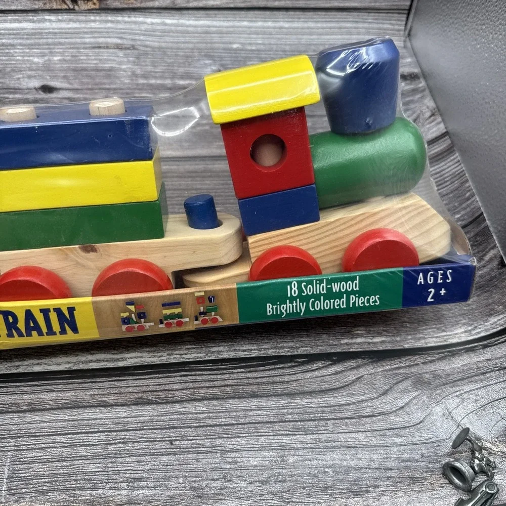 PreSchool, Stacking TRAIN, Melissa & Doug Wood 18 pcs, ages 2+